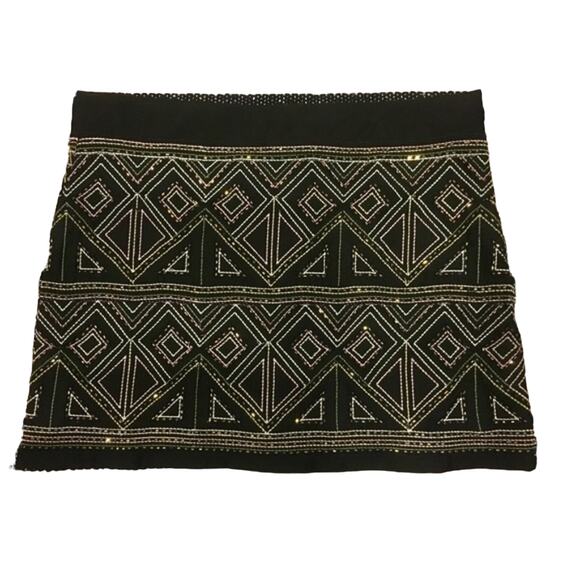 NEW forever 21 sequin mini skirt - black size SX - Picture 3 of 8